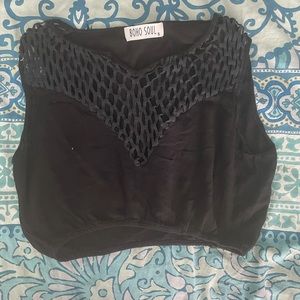 boutique black crop top